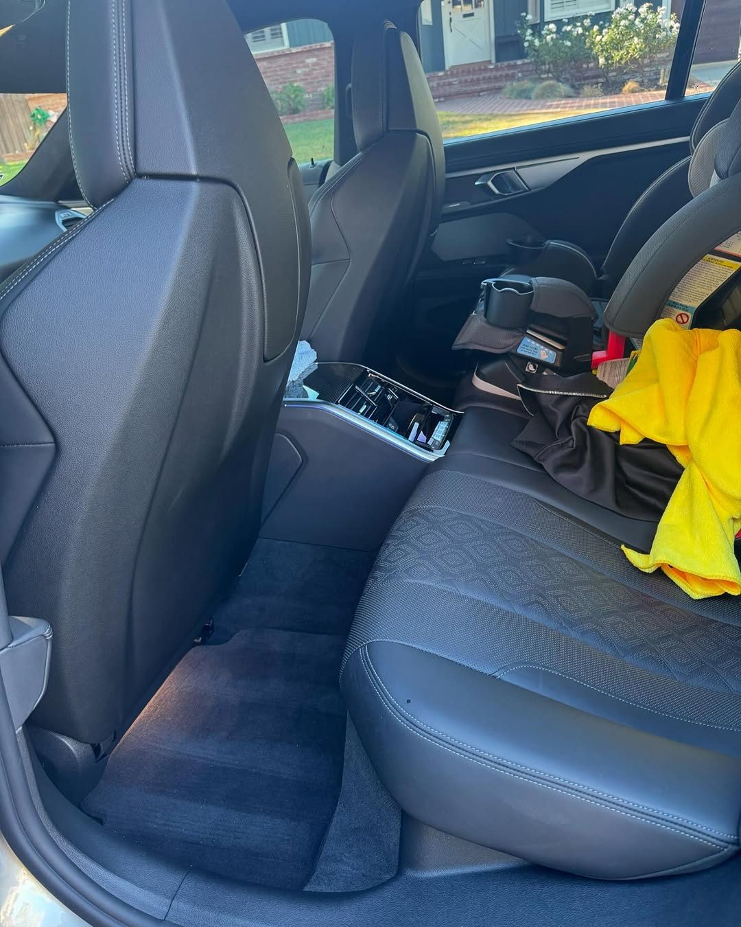 Vehicle interior mid-detail - seats cleaned and conditioned