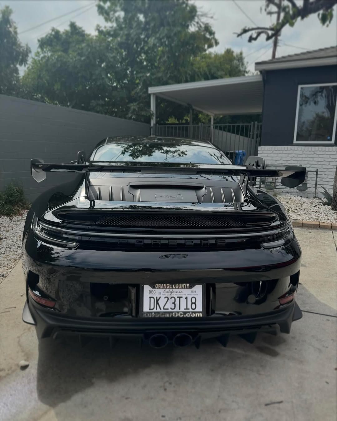 Black sports car after a full detail - Top Valley Detail, Van Nuys